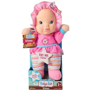 Press her Tummy! Baby's First Kisses 13" Soft Body Baby Doll NEW